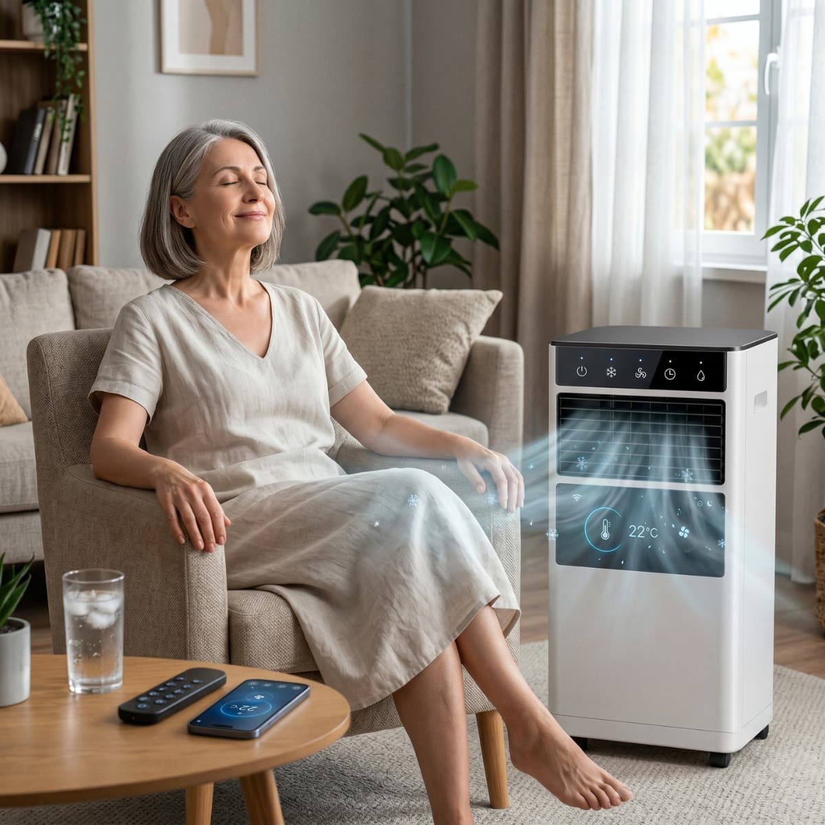 AirTower PRO™ — Ventilador de torre con oscilación 90°